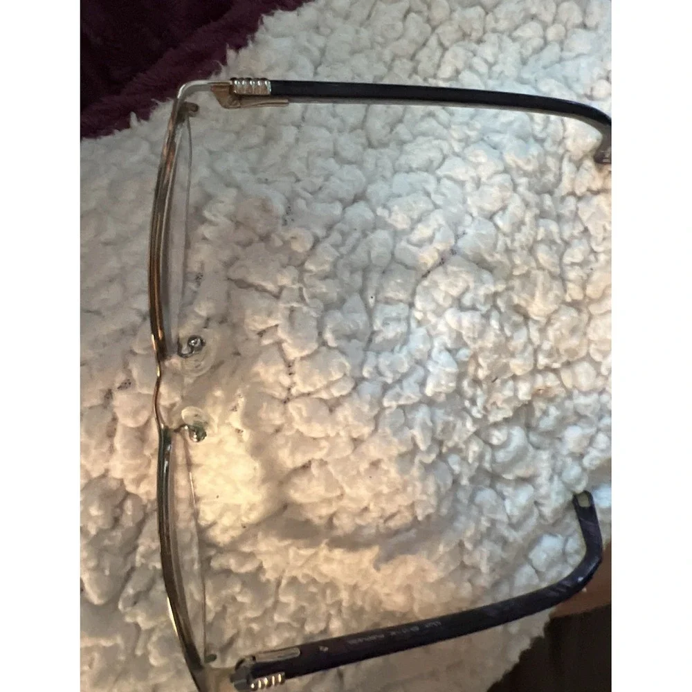 MIA RAE LILLY 53-17 135 Purple/Silver Stainless Steel Eyeglass Cat Frames B88